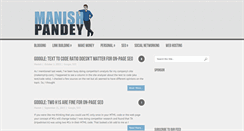 Desktop Screenshot of manishpandey.com