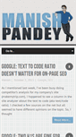 Mobile Screenshot of manishpandey.com